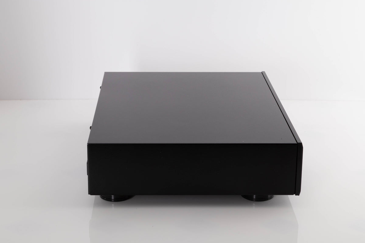 Left side view of a used Rotel CD11 MKII CD Player in a Black finish