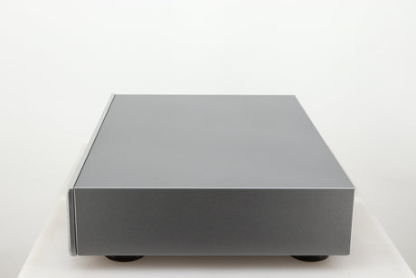 Right side view of a used Rotel CD11 Tribute CD Player in a silver finish