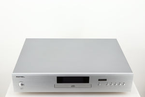 Top of a used Rotel CD11 Tribute CD Player in a silver finish