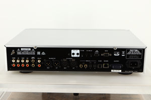 Rear view of a used Rotel RC-1572 MKII Pre Amplifier in Silver finish