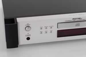 Close up view of a used Rotel RCD-1072 CD Player in Silver