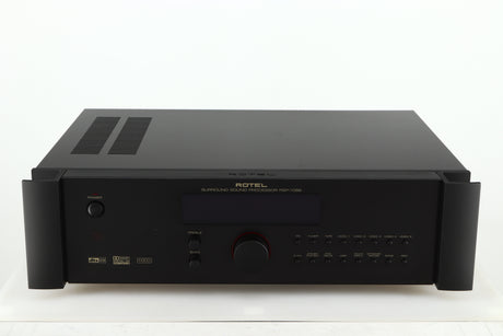 Front view of a used Rotel RSP-1066 Pre Amplifier / Processor in a black finish