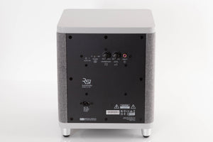 Rear view of a used Ruark Audio RS-1 Subwoofer in Soft Grey