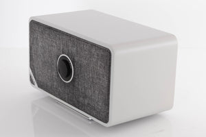 Front right corner of a used Ruark MRX Streaming Speaker