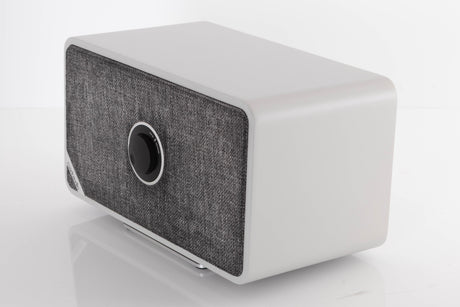 Front right corner of a used Ruark MRX Streaming Speaker