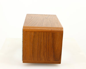 Right side view of a used Ruark MRX Wireless Speaker in a walnut finish