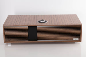 Front view of a used Ruark R410 Integrated Music System in Fused Walnut