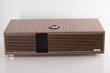 Front view of a used Ruark R410 Integrated Music System in Fused Walnut
