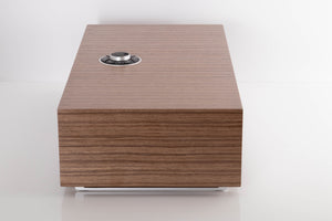 Side view of a used Ruark R410 Integrated Music System in Fused Walnut