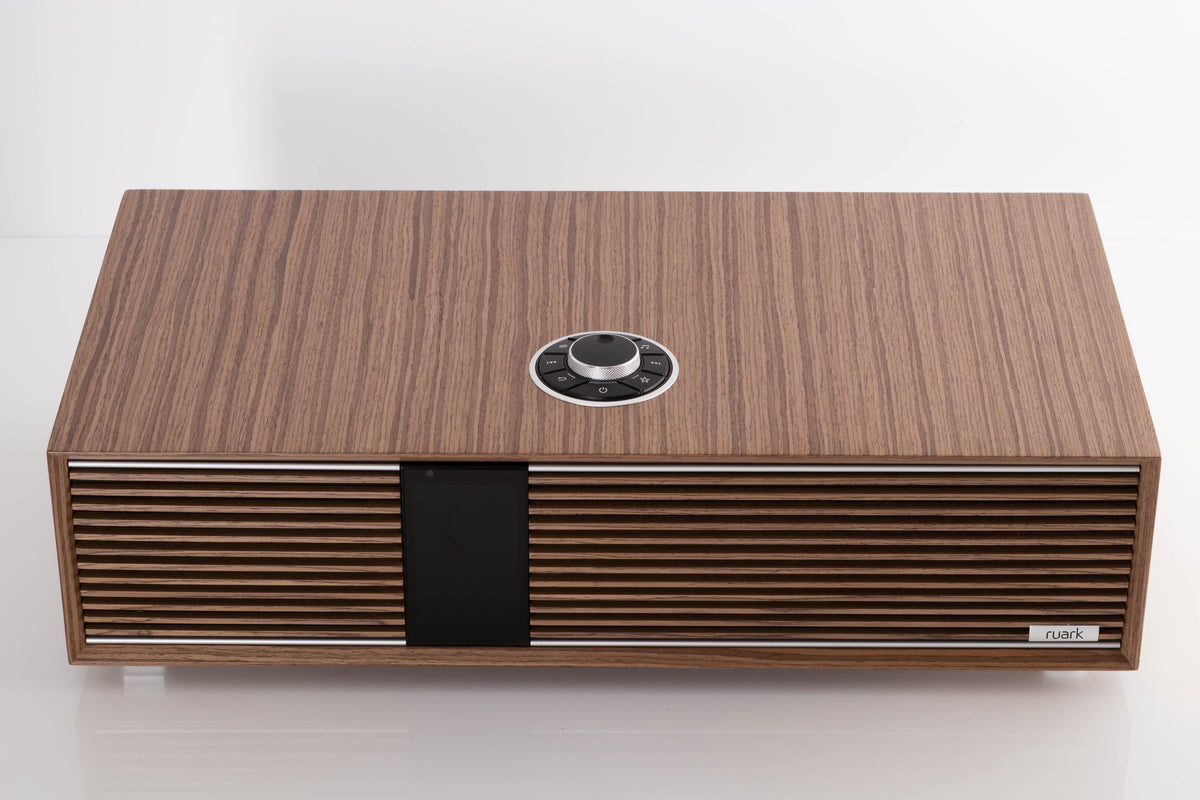 Top view of a used Ruark R410 Integrated Music System in Fused Walnut