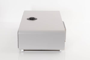 Side view of a used Ruark R5 Music System in Soft Grey