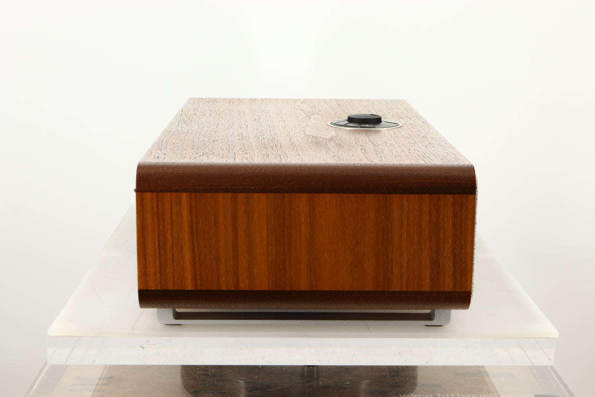Side view of a used Ruark R5 Music System in Walnut finish