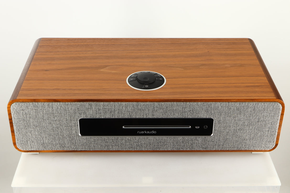 Top view of a used Ruark R5 Music System in Walnut finish