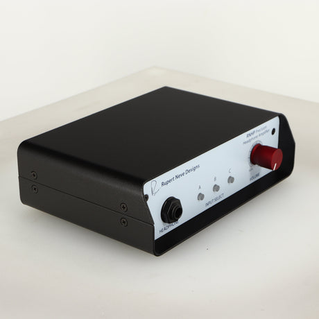 Front left corner of a used Rupert Neve Designs RNHP Precision Headphone Amplifier 