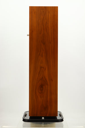 Side view of a used Russell K Red 150SE Floorstanding Speaker in Walnut finish