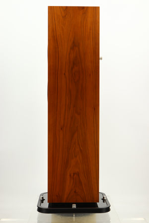 Side view of a used Russell K Red 150SE Floorstanding Speaker in Walnut finish