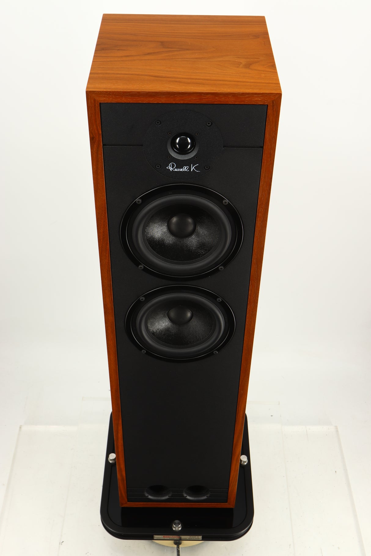 Top view of a used Russell K Red 150SE Floorstanding Speaker in Walnut finish