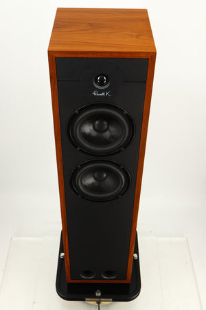 Top view of a used Russell K Red 150SE Floorstanding Speaker in Walnut finish