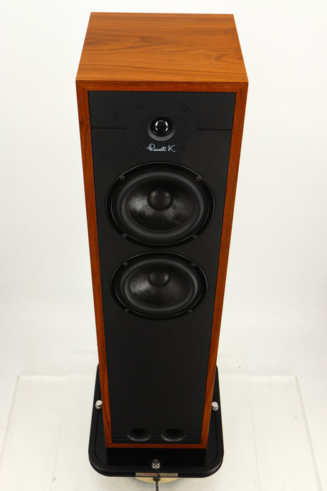 Top view of a used Russell K Red 150SE Floorstanding Speaker in Walnut finish