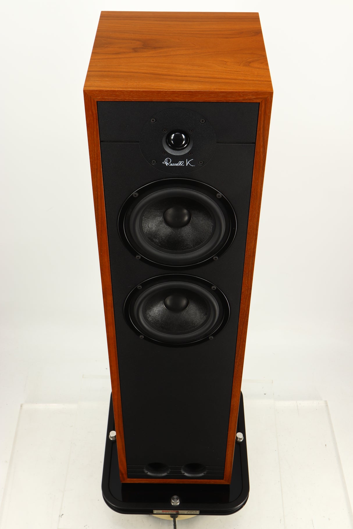 Top view of a used Russell K Red 150SE Floorstanding Speaker in Walnut finish