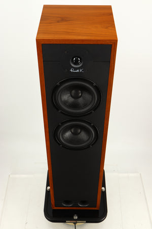 Top view of a used Russell K Red 150SE Floorstanding Speaker in Walnut finish