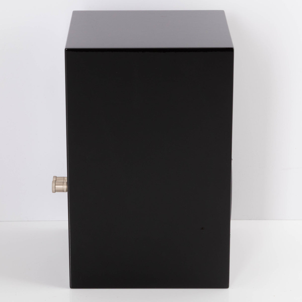 Left side view of a used Russell K RED50 Standmount Speaker in a Piano Black finish