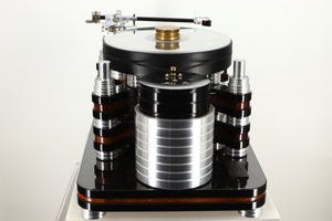 Side view of a used S.A.M. Sinner Turntable with Audiomods Series 6 Micrometer Tonearm, and Benz Ruby Z H Cartridge 