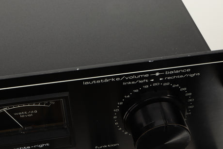 Close up view of a used Saba VS2160 Integrated Amplifier