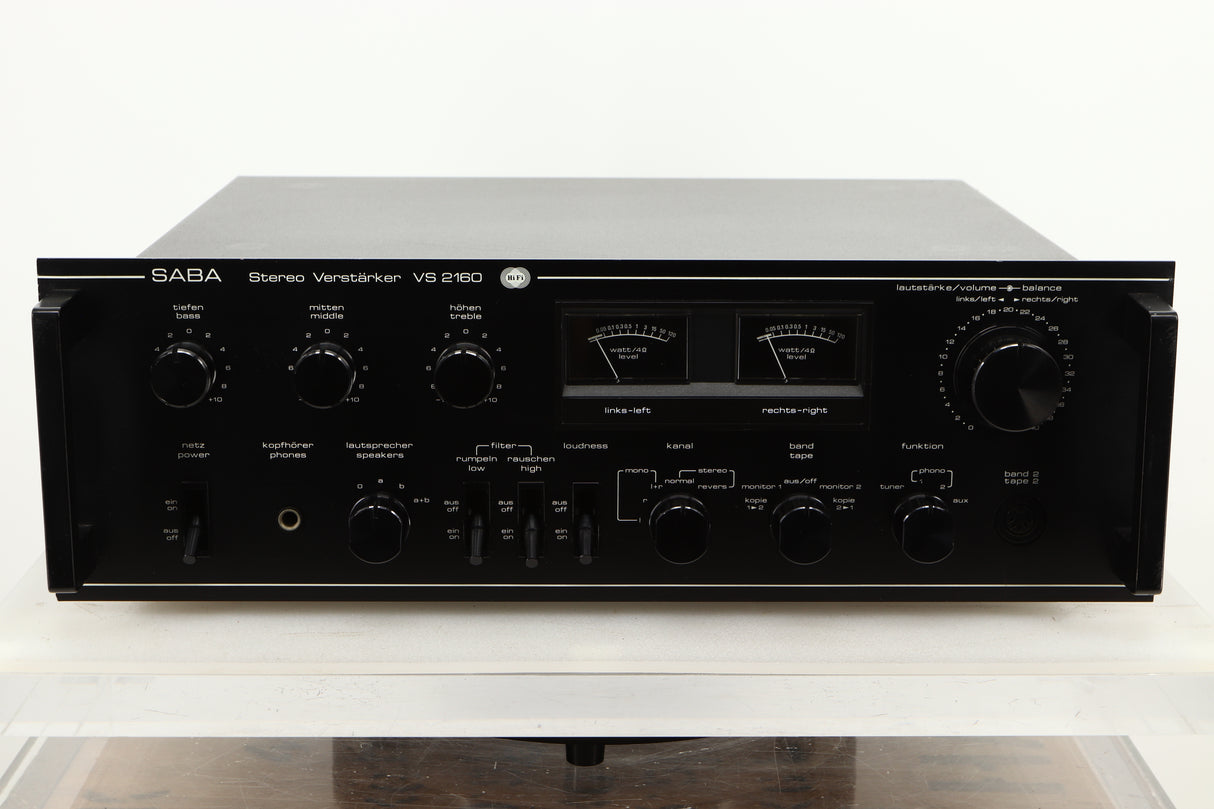 Front view of a used Saba VS2160 Integrated Amplifier
