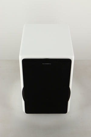 Top view of an Ex Display Scansonic S5 Standmount Speakers in White finish