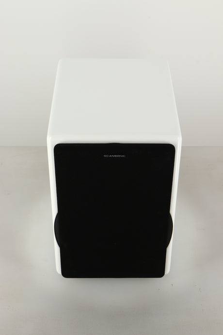 Top view of an Ex Display Scansonic S5 Standmount Speakers in White finish