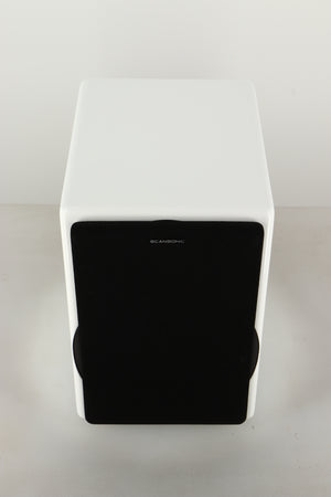 Top view of an Ex Display Scansonic S5 Standmount Speakers in White finish