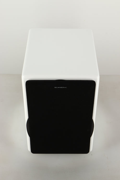 Top view of an Ex Display Scansonic S5 Standmount Speakers in White finish