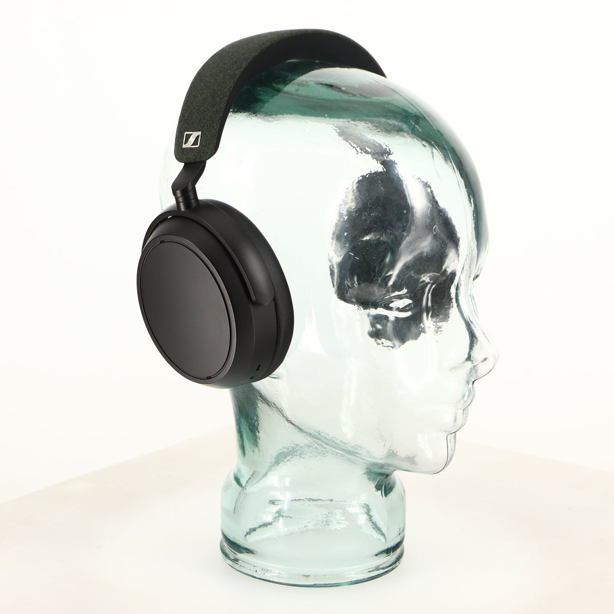 Front left angle of used Sennheiser Momentum 4 Wireless Headphones in a black finish