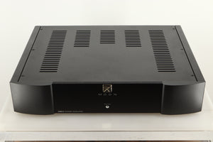 Top view of a used Sim Audio Moon 330A Power Amplifier in Black finish