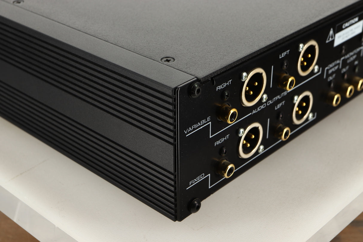 Rear left corner view of a used Sim Audio Moon NEO 380D Mind 2 Streamer/DAC in Black finish