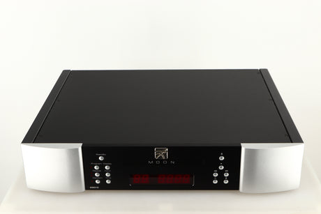 Top of a used Simaudio Moon 260D CD Player in a black / silver finish