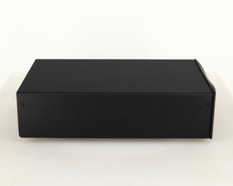 Left side view of a used Simaudio Moon 310LP Phono Pre Amplifier in a black finish