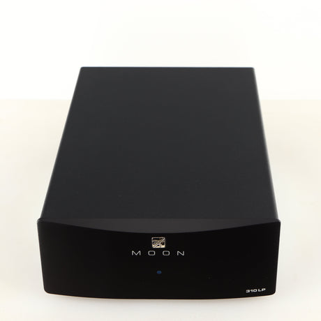Top of a used Simaudio Moon 310LP Phono Pre Amplifier in a black finish