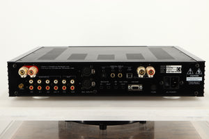 Read view of a used SimAudio Moon 340i X Integrated Amplifier in Black/Silver finish
