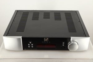 Top view of a used SimAudio Moon 340i X Integrated Amplifier in Black/Silver finish