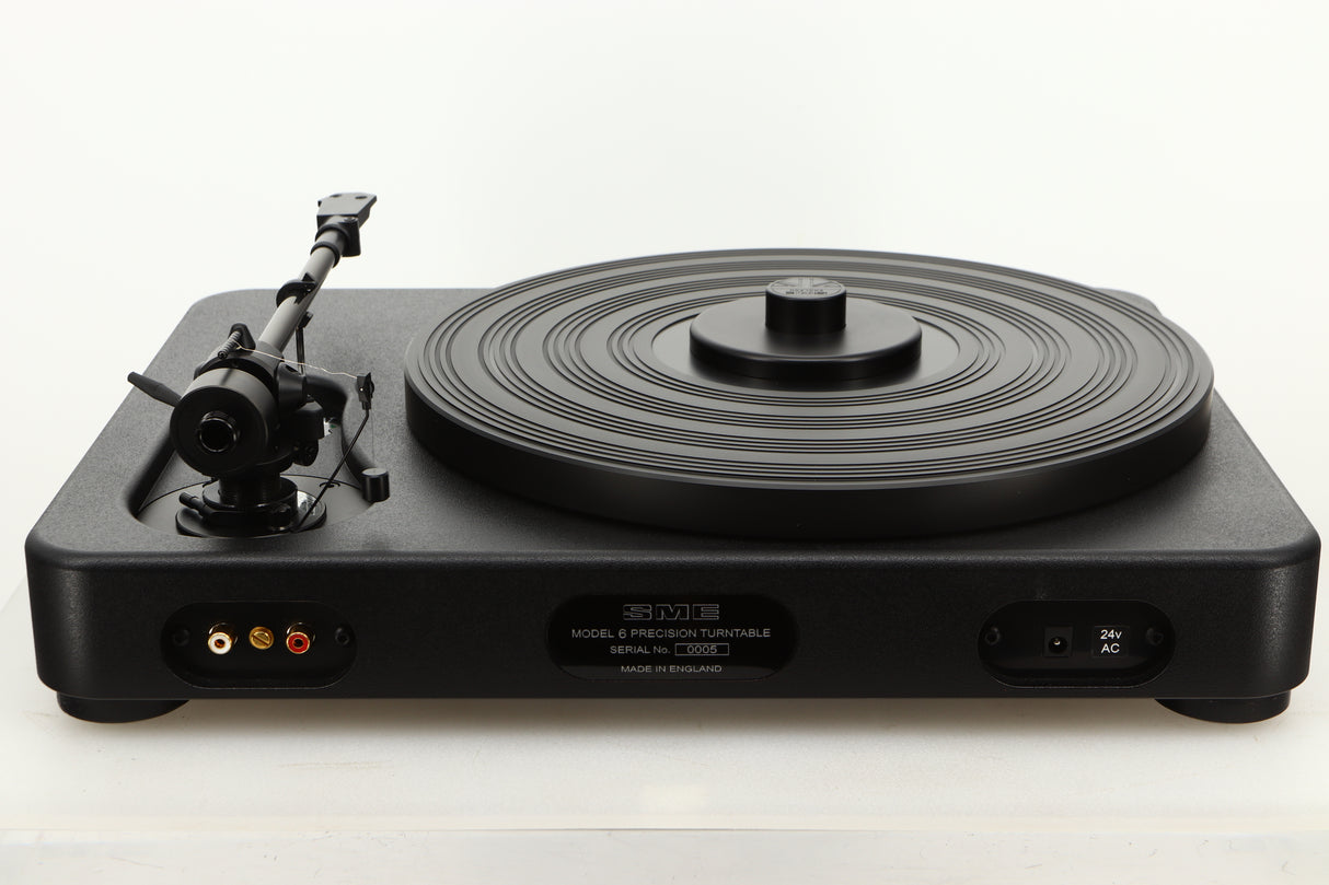 Rear view of a used SME Model 6 Turntable with an SME M2-9 Tonearm 