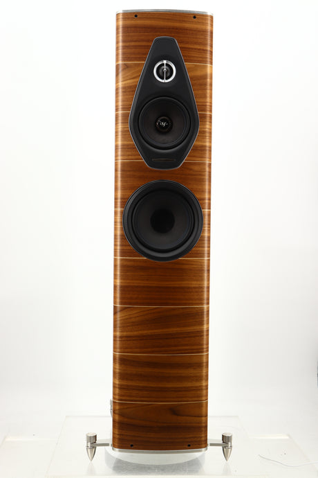 Front view of a used Sonus Faber Olympica Nova II Floorstanding Speaker in a walnut finish