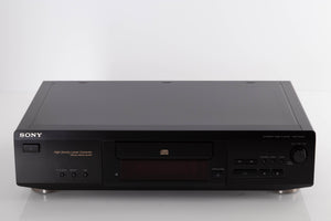 Front view of a used Sony CDP-XE330 CD Player in a Black finish