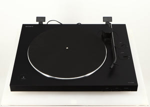 Front view of a used Sony PS-X301BT/C Turntable in a black finish