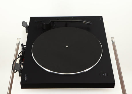 Left side view of a used Sony PS-X301BT/C Turntable in a black finish