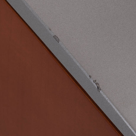 Close up of a used Sony SS-X90ED Floorstanding Speaker in a Silver / Cherry finish showing small blemishes on top edge