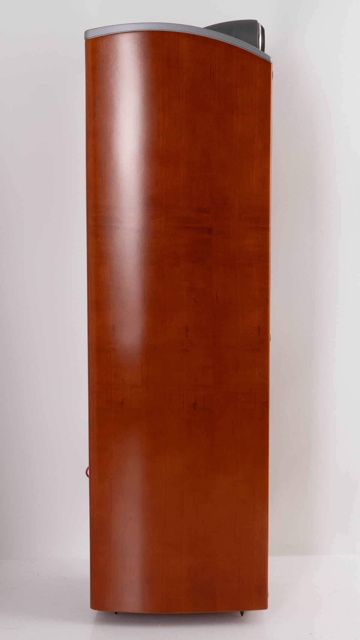 Left side view of a used Sony SS-X90ED Floorstanding Speaker in a Silver / Cherry finish