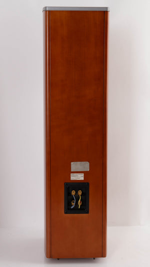 Rear view of a used Sony SS-X90ED Floorstanding Speaker in a Silver / Cherry finish