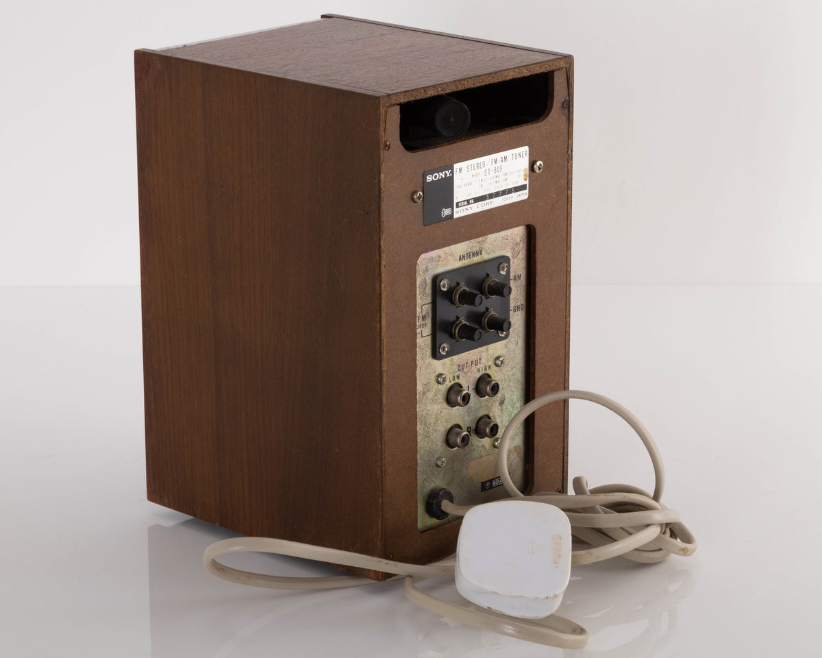 Rear right corner of a used Sony ST-80F Tuner 